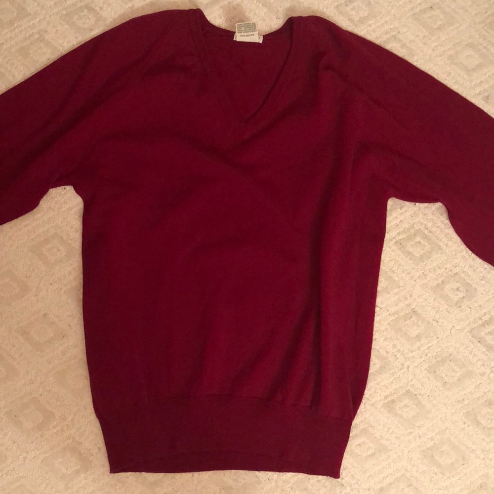 Gaspari-Red 100% Virgin Wool Sweater made in Italy